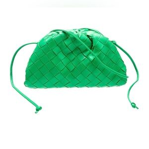 Bottega Veneta Emerald Woven Pouch/Clutch/Crossbody Bag